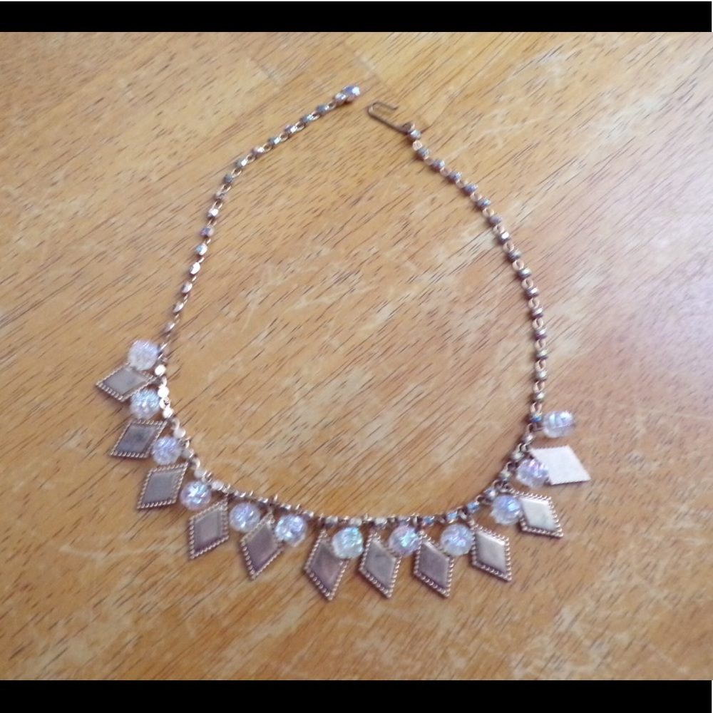 Aurora Borealis bead choker, bling necklace